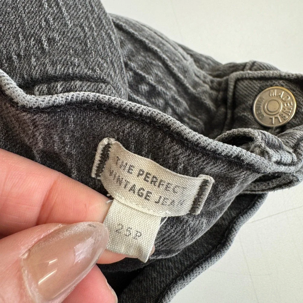 Madewell Jeans Womens 25P Gray The Perfect Vintage‎ High Rise Straight